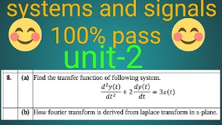 fourier transform derived from the laplace transform in s plane amp problems on transfor function [upl. by Lala776]