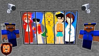 LOS COMPAS PRESOS MINECRAFT PRISON ESCAPE  MINECRAFT ESCAPA DE LA PRISION CARCEL ROLEPLAY [upl. by Sukcirdor837]