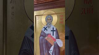 Painted icon of Saint Gennady shorts [upl. by Ativoj]