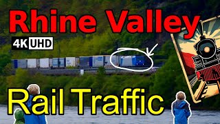 Rhine Valley 10 Mins Boppard Area  Rail Traffic [upl. by Ener]