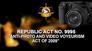 AntiPhoto and Video Voyeurism Act of 2009 RA 9995 [upl. by Schell]