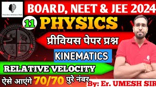 Class11thamp12 physicsrelative velocityBoard JAC amp CBSE NEETJEE objective questionNextGen [upl. by Gromme]