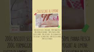 CHEESECAKE AL LIMONE di Benedetta Rossi  Ricetta TV Fatto in Casa per Voi shorts [upl. by Treat570]