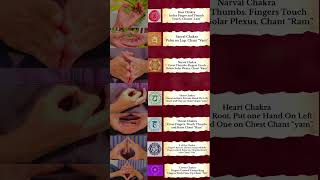 🔴 7 Chakra Hand Mudras which help in balancing the seven Chakras of the body [upl. by Aneehsor]