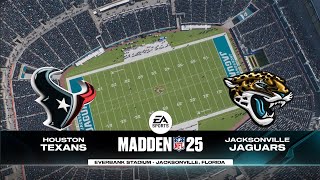 Madden NFL 25  Houston Texans vs Jacksonville Jaguars 2024 Week 13 Sim [upl. by Arahahs937]