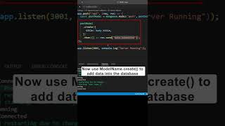 Add Data Into MongoDB In MERN Stack coding mernstack nodejs backenddevelopment mongodb [upl. by Salchunas579]