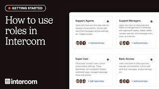 How to use roles to manage permissions in Intercom [upl. by Ziul]