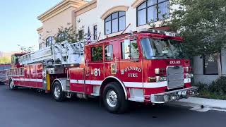 MUTUALAID Oxnard Fire Department Truck 81  T81  Onscene an Alarm Level 2 Structure Fire vcfd [upl. by Arahsit]