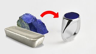 How to make a signet ring from scratch  Handmade mens signet ring [upl. by Sej]