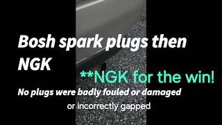 New Bosch spark plugs VS new NGK spark plugs [upl. by Assirralc]