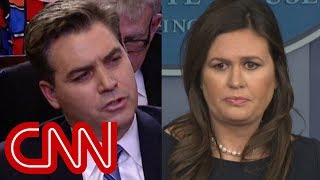 Jim Acosta to Sarah Sanders Thats patently untrue [upl. by Dirraj]