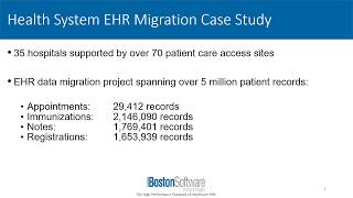 EHR Data Migration Success  5 Million Patient Records  Boston Software Systems  Healthcare RPA [upl. by Donelu]