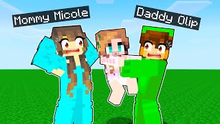 Olip and Micole Became A PARENTS In 24 Hours In Minecraft [upl. by Sokem]