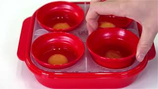 How to use the Decor Microsafe Steam Egg Poacher [upl. by Neibart]