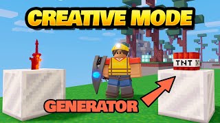 Creative Mode in BedWars Custom Generators Spawnpoints  More [upl. by Ahsilra390]