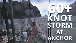 60 knot winds quotKiwi Roaquot at anchor enduring South Georgia Island [upl. by Munster]