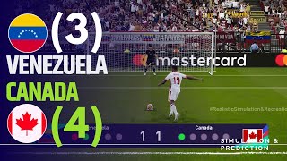 Venezuela 34 Canadá ⚽ Tanda de penales 🏆 COPA AMÉRICA 2024  simulación y recreación de videojuego [upl. by Eladnyl]