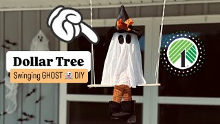 Viral 🤯Dollar Tree Swinging 👻✨GHOST dollartree diy decorhacks hacks halloween decoration [upl. by Ocir]