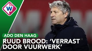 ADOtrainer Ruud Brood Vuurwerk kwam als behoorlijke verrassing  OMROEP WEST SPORT [upl. by Aicram474]