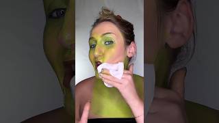 take off my makeup with me💚 makeupshorts shrek makeupartist shrekmakeup [upl. by Corly]