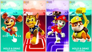 PAW Patrol  Chase 🆚 Skye 🆚 Rubble 🆚 Ryder 🎶 Tiles Hop EDM Rush [upl. by Kirbie198]