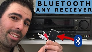 How to Hook up Bluetooth with ANY Receiver  Aluratek Bluetooth Music Receiver Review [upl. by Kermie960]