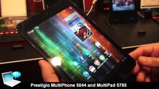 Prestigio MultiPhone 5044 smartphone and MultiPad 5785 tablet [upl. by Oberheim]