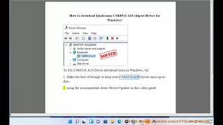 Download Qualcomm CSR8510 A10 chipset Driver for Windows [upl. by Yauqaj]