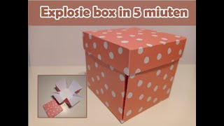 Explosie doosje maken in 5 minuten Making an explosionbox in 5 minutes [upl. by Jewelle]