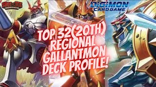 Top 32 Gen Con Regional Gallantmon Deck Profile  Digimon TCG BT9 [upl. by Prader]