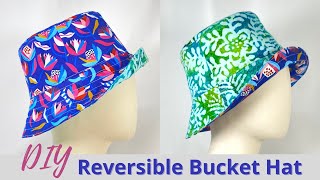 How to Make a Reversible Bucket Hat DIY [upl. by Lejeune]