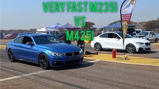 Watch this BMW M435i go up against a very fast BMW M235i Drag race Cars924 [upl. by Marolda]