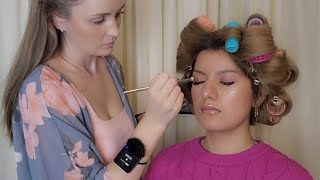 ASMR Portrait Photoshoot  Makeup Application amp Hairstyling  Hair Rollers Perfecting Final Touch [upl. by Bahe149]