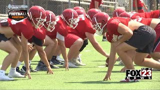 High School Football Camping Claremore Zebras [upl. by Kerril56]