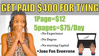 Earn 400 For TYPING NAMES Easy Typing Jobs  Make Money Online [upl. by Monahon]