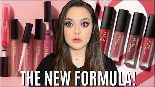 Huda Beauty NEW Liquid Matte UltraComfort TransferProof Lipstick 8 Shades  Swatches  Part 1 [upl. by Medorra]