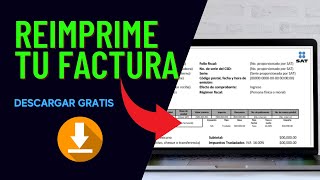 🔃Cómo RECUPERAR una factura electrónica 📑  DESCARGAR nuevamente una FACTURA desde el SAT paso paso [upl. by Wiedmann926]