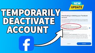 How to temporarily deactivate Facebook account update 2024 [upl. by Rhiamon]