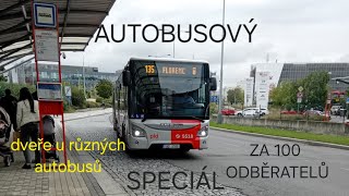 Dveře u různých autobusů Speciál za 100 odběratelů [upl. by Alletniuq]