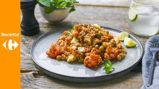 Salade de boulgour aux pois chiches et halloumi [upl. by Schaaff]