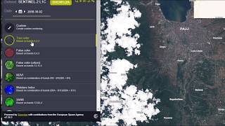 Sulawesi Earthquake  Sentinel2  SAGAGIS [upl. by Albertina]