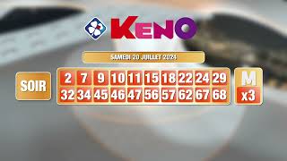 Tirage du soir Keno® du 20 juillet 2024  Résultat officiel  FDJ [upl. by Remy]