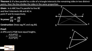 Basic Proportionality Theorem [upl. by Schmidt]