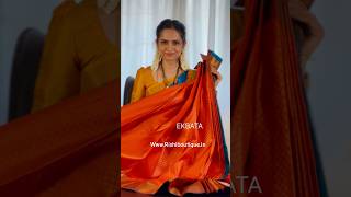 Orange saree special video🥳 Code mentioned on each sarees Pls check price in website shorts [upl. by Airb]