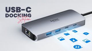 Ultimate USB C Docking Station for Dual Monitors  Selore amp SGlobal 3 Monitor Setup  Review [upl. by Anelyak]