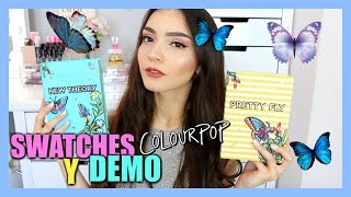 COLOURPOP ME SORPRENDIO DEMASIADO  COLECCION BUTTERFLY SPRING  DEMO Y SWATCHES [upl. by Lathrope770]