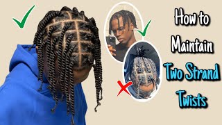 How to Keep Two Strand Twist Looking Fresh For Men [upl. by Iain]