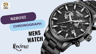 NIBOSI Mens Watches Analog Business Chronograph Casual Watches Military Waterproof Stainless Steel [upl. by Eta]