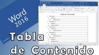 Como realizar una tabla de contenido estilos de títulos y numeración en Office Word 2016 [upl. by Cowie]