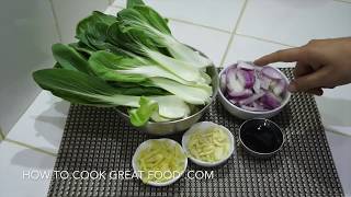 Ginger Garlic Braised Bok Choy Recipe  Pak Choi Chinese Vegan [upl. by Naesed]